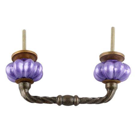 Neon Purple Ceramic Melon Cut Bridge Handle Online
